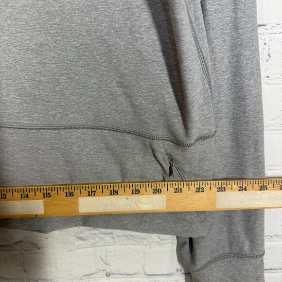 Lululemon Ready to Rulu Crop Sweater Women 12 Gray Pullover Funnel Neck Athletic - Picture 7 of 14